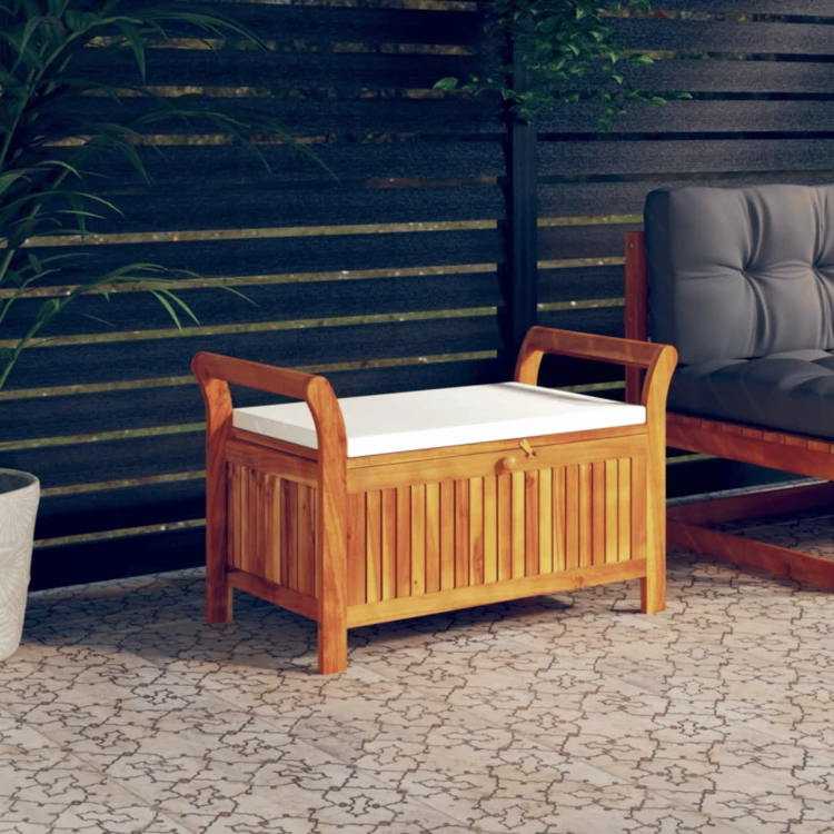 Banc de rangement outdoor en acacia