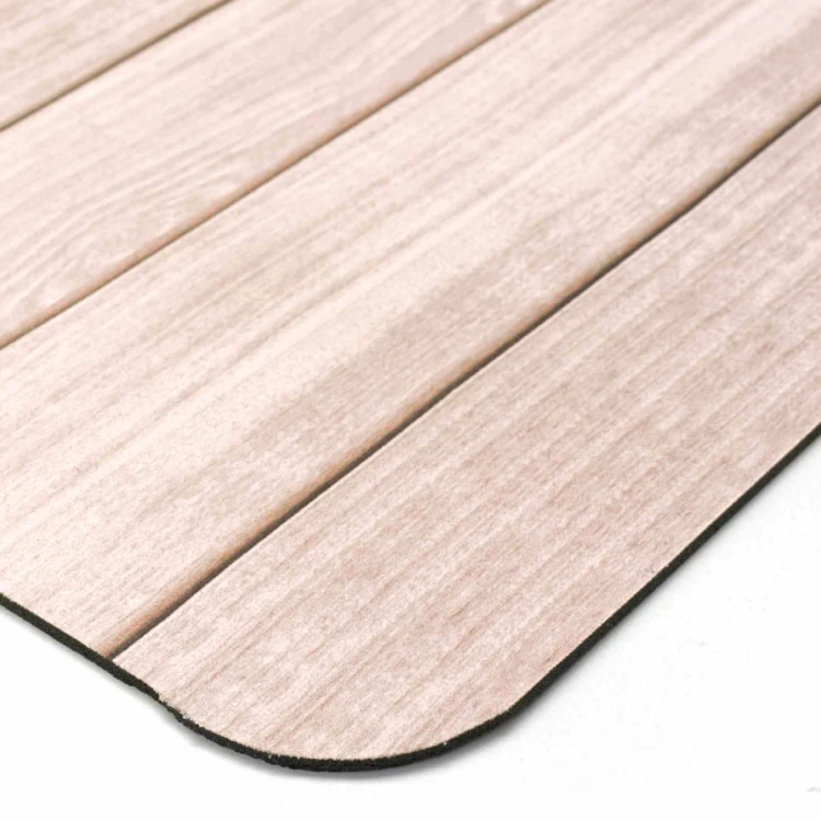 Alfombra de Baño Calista Ultra-Absorbente Efecto Madera