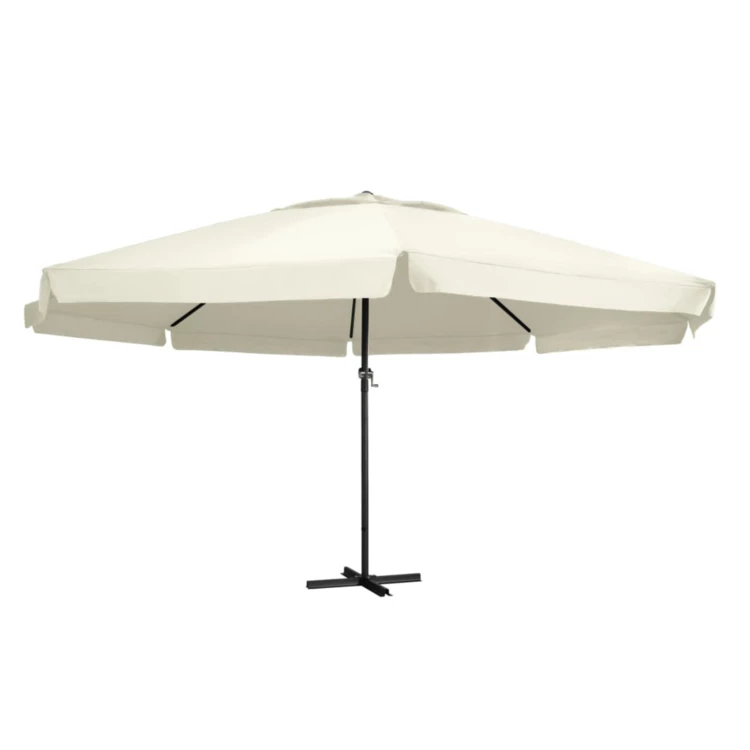 Parasol avec mât en aluminium diamètre 600cm