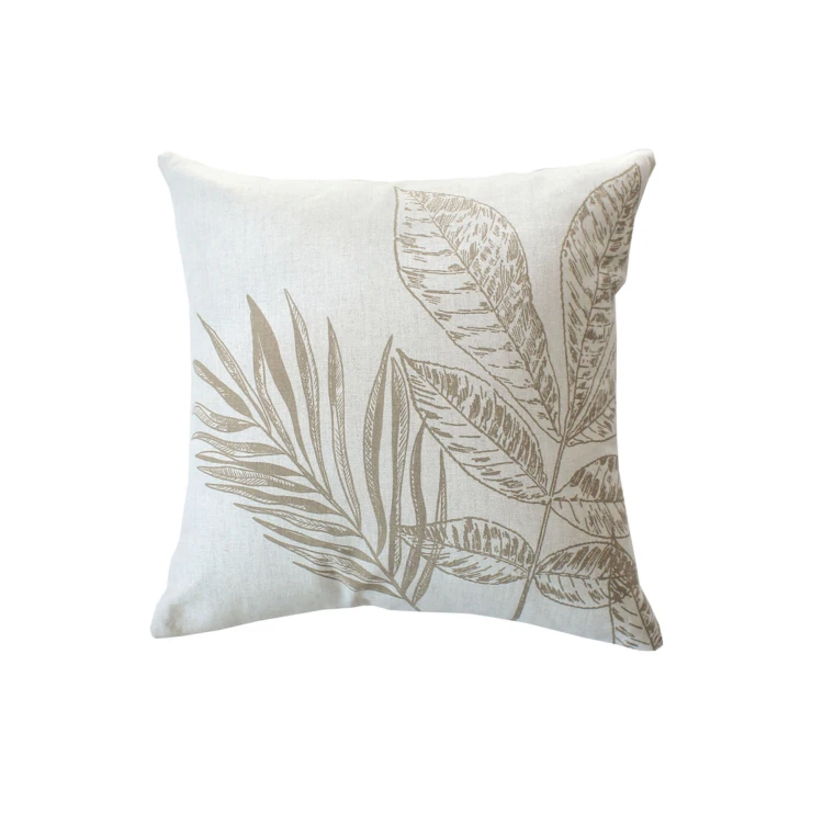 Coussin carré motif nature épuré