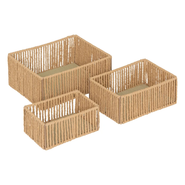 Set de 3 paniers rectangles