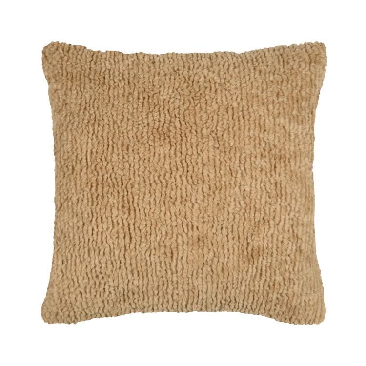 Coussin carré fausse fourrure avec recto velours