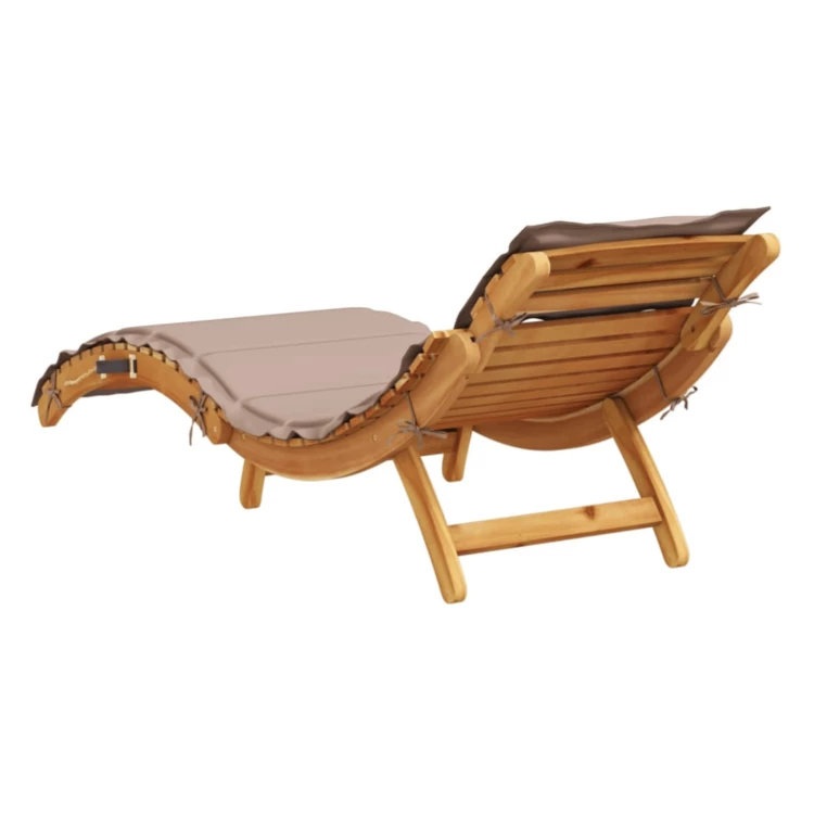 Chaise longue avec coussin bois d'Acacia