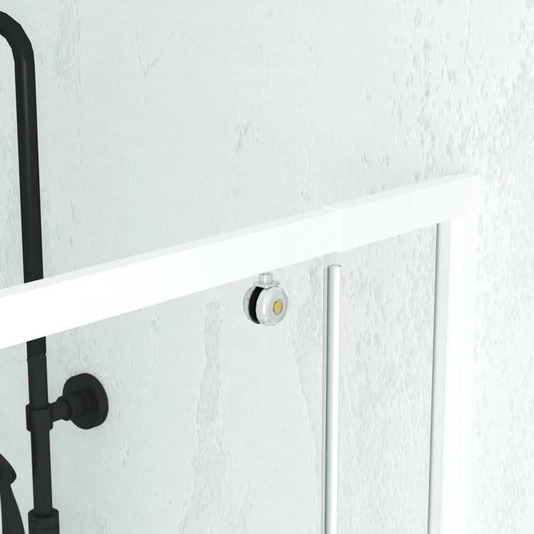 Porte de douche pivotante minimaliste extensible