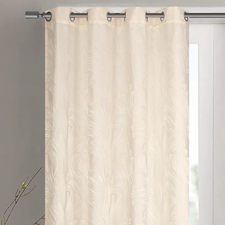 Par de cortinas jacquard tejido con relieve abstracto