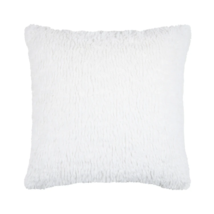 Coussin carré fausse fourrure avec recto velours