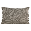 Coussin motif feuilles exotiques