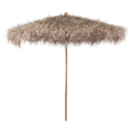 Parasol en bambou avec toit en feuilles de bananier