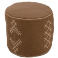 Pouf cylindre motifs ethniques en coton