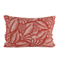 Coussin motif feuilles exotiques