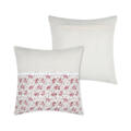 Coussin carré fleurs en coton