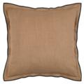 Coussin coton volant plat feston noir