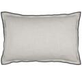 Coussin volant plat feston noir coton