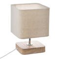 Lampe mit skandinavischem Holzsockel