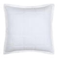 Coussin carré uni en gaze de coton surpiquée