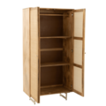 Armoire en rotin et bois de manguier naturel