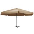 Parasol avec mât en aluminium diamètre 600cm