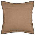 Coussin coton volant plat feston noir