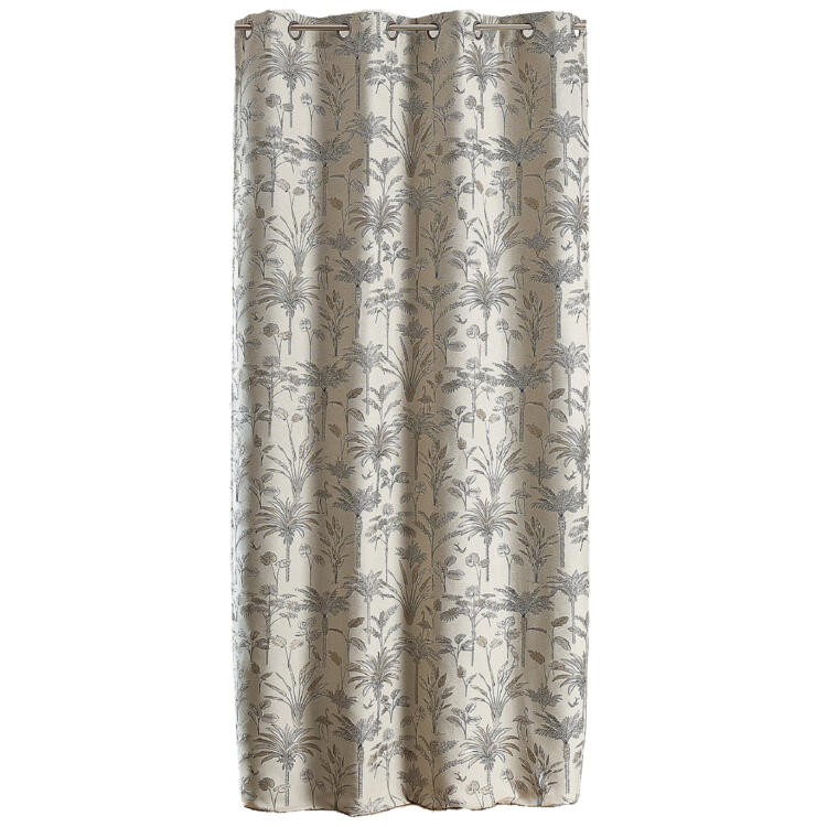 Rideau Jacquard exotique motif palmier