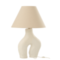 Lampe mit Lampenschirm aus Pappmaché