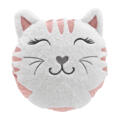 Coussin rond tête de chat enfant