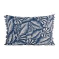 Coussin motif feuilles exotiques