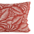 Coussin motif feuilles exotiques