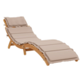 Chaise longue outdoor avec coussin