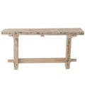 Console brut en bois recyclé blanchi