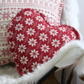 Coussin coeur esprit chalet traditionnel