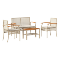 Garten Lounge Set 4-teilig aus Polyrattan