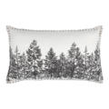 Coussin forêt esprit montagne en velours de coton imprimé