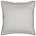 Coussin coton volant plat feston noir