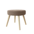 Tabouret rond en bouclettes