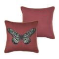 Coussin déhoussable imprimé papillon