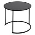 Lot de 3 tables basses gigognes rondes design industriel