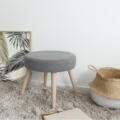 Tabouret rond en bouclettes