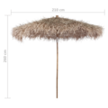 Parasol en bambou avec toit en feuilles de bananier