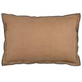 Coussin volant plat feston noir coton