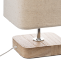 Lampe mit skandinavischem Holzsockel