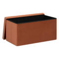 Pouf pliable rectangulaire avec rangement