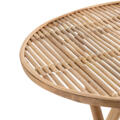 Table pliable ronde en bambou naturel