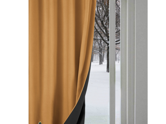 Rideau anti-froid doublé polaire - Beige - 140x260 cm - Polyester/Occultant