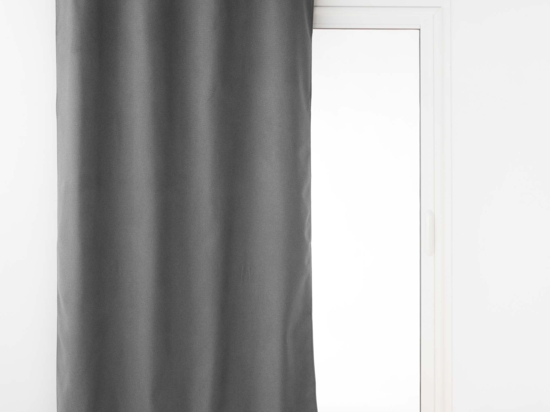 Rideau isolant doublé polaire - Gris anthracite - 140x260 cm - Polyester